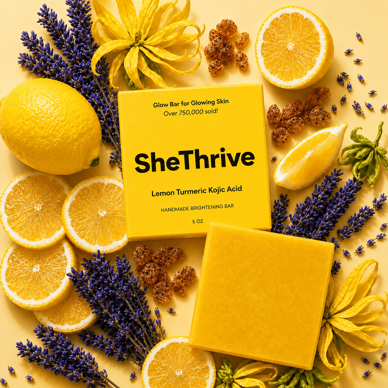 Lemon Turmeric & Kojic Acid Brightening Soap Bar