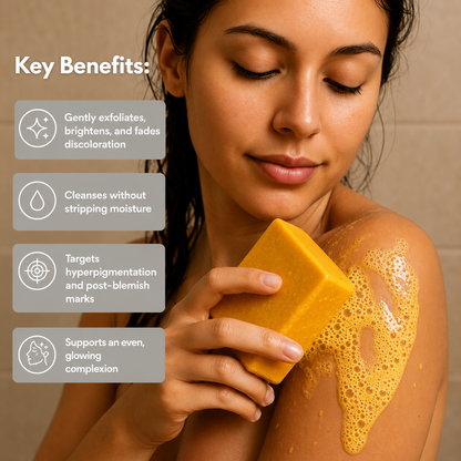Lemon Turmeric & Kojic Acid Brightening Soap Bar
