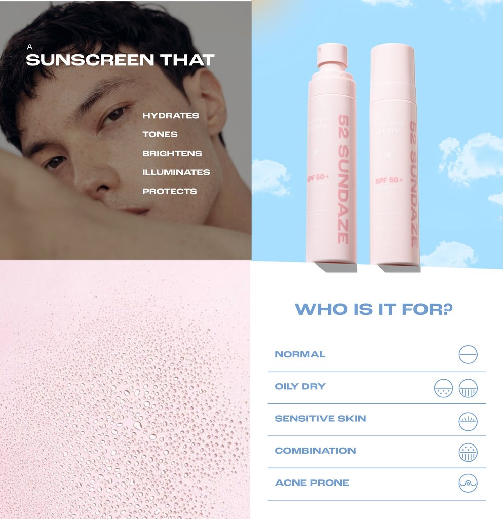 SPF 50 Rose Water Sun Mist + Vitamin C & E